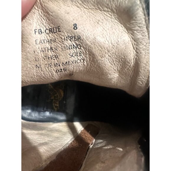 FreeBird Crue Leather Backlace Boots Women 8 Black Buckle Moto Western Rockstar - Picture 10 of 16